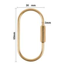 1个金色螺丝锁钥匙扣，极简风格金色钥匙链夹，男女通用登山扣钥匙圈，适用于背包、汽车、学校，哥特式Y2K风格 - 多款式 - 查看 10