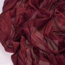 1pc 90*180cm Bohemian Gauze Country Wedding Party Gathering Crinkle Tablecloth - Burgundy - View 2