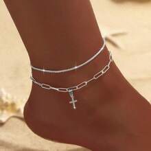 Hot-Selling  Sparkling Anklet For Women, High-End Minimalist Style With Glittering Starry Anklet Accessories - 2468 - Silver - View 2