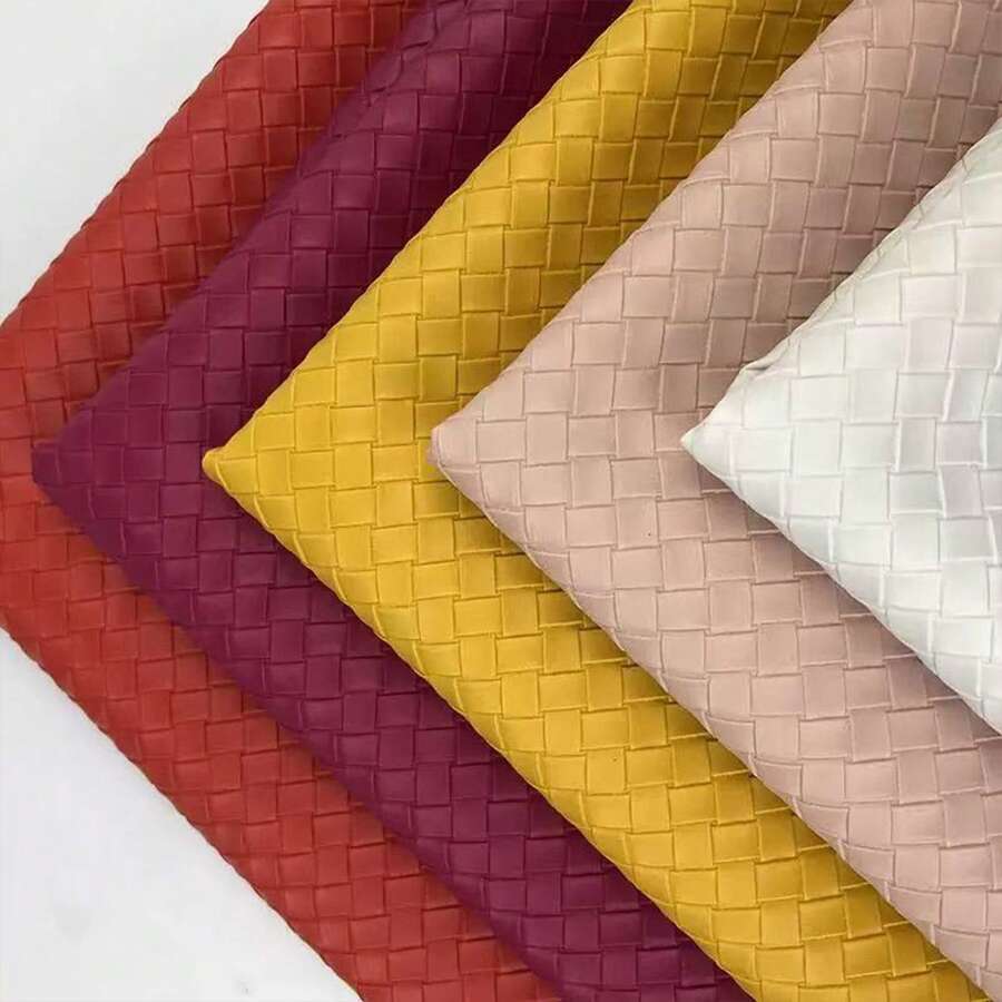 1 Roll High-Quality 3D Woven Pattern Faux Leather Fabric (12*53 Inches) - Fashionable And Innovative Crafting Fun, Suitable For Making Leather Earrings, Bows And Handbags, Belts Design, DIY Craft Material - Durable, Versatile And Easy To Sew