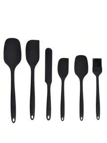 6pcs Silicone Baking & Cooking Tool Set, Heat Resistant Non-Stick Kitchen Utensils With Comfortable Handles, Suitable For High & Low Temperature Cooking, Great For Baking, Mixing And Serving - Multicolor - View 13