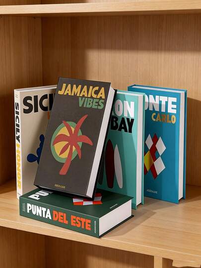 1/4/9 piezas Libros falsos minimalistas europeos y americanos en inglés, libros decorativos de imitación para decoración del hogar, hotel, biblioteca, accesorios de moda