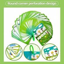 48 piezas Tarjetas de acción, Constructor de vocabulario de doble cara, incluye 50 palabras de acción, tarjetas gruesas y duraderas - A - Ver 8