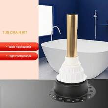 PVC Plastic Adapter Bathtub Drain Kit With Freestanding Tub Drain Rough-In Kit - B - View 1
