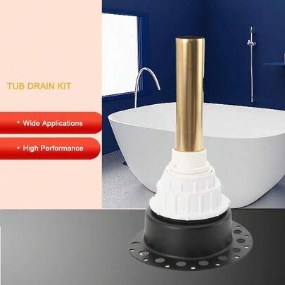 PVC Plastic Adapter Bathtub Drain Kit With Freestanding Tub Drain Rough-In Kit