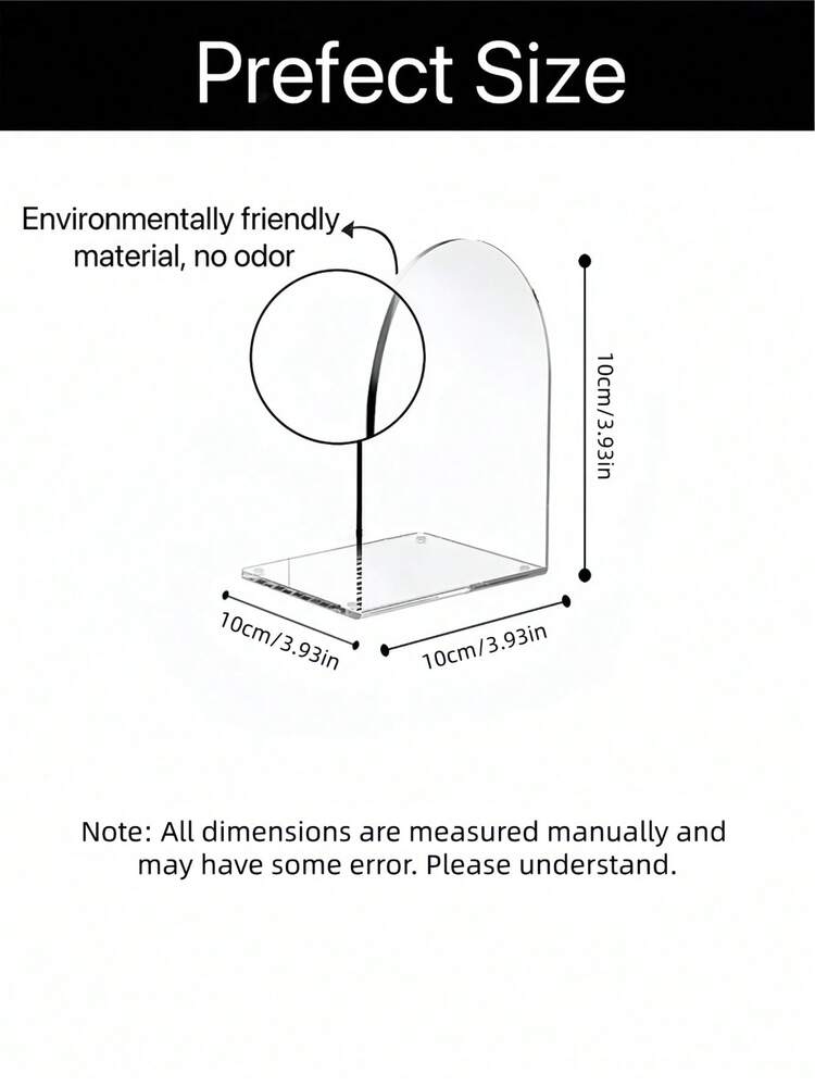 1PC Multifunctional Transparent Acrylic Desktop Book Organizer, Acrylic Book Display Storage Rack, Transparent Bookend Shelf, Suitable For Books, Picture Books, And Desk Books Storage And Organization, Perfect For Office, Home, Retail Stores, Libraries, Bedroom, Study, Gift For Women, Students, Teachers, And Friends - Clear - View 4