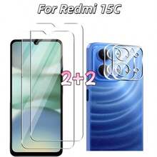 4件/包，適用於 Redmi Note 13 Pro+/14 Pro/14 Pro 4G/14 Pro 5G/14 Pro+/15 4G/15 5G/15 Pro 4G/15 Pro 5G/15 Pro+/14 4G/14 5G/15 Pro/15 Pro+/13C/14C/15C/A5/15/A7 Pro，2片高清鋼化玻璃螢幕保護貼 + 2片高清透明鋼化玻璃鏡頭保護貼，全覆蓋鋼化玻璃螢幕保護貼，含高清邊膠 - 無色 - 查看 25
