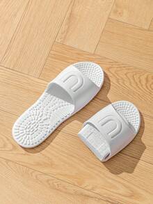 Unisex Travel Slippers, Foldable Portable Massage Sole Sandals, Suitable For Travel, Hotel, Bathroom, Swimming, All Seasons Comfortable House Slippers - White - View 5