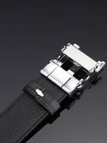 男士自动扣皮带，压花皮带，商务时尚风格，皮带长度可裁剪，随机图案裁剪。 - 彩色 - 查看 8