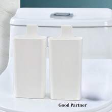 Toilet Bowl Cleaner Soap Box Replacement, Automatic Self-Cleaning Tank Accessory No Electricity, Plastic Modern Style (Detergent Not Included) - 1 White Item - View 9
