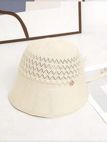 1pc Women's Straw Hat, Polyester Bohemian Style Fashion Outdoor Straw Hat, Suitable For Daily Outdoor Use - Multicolor - View 11