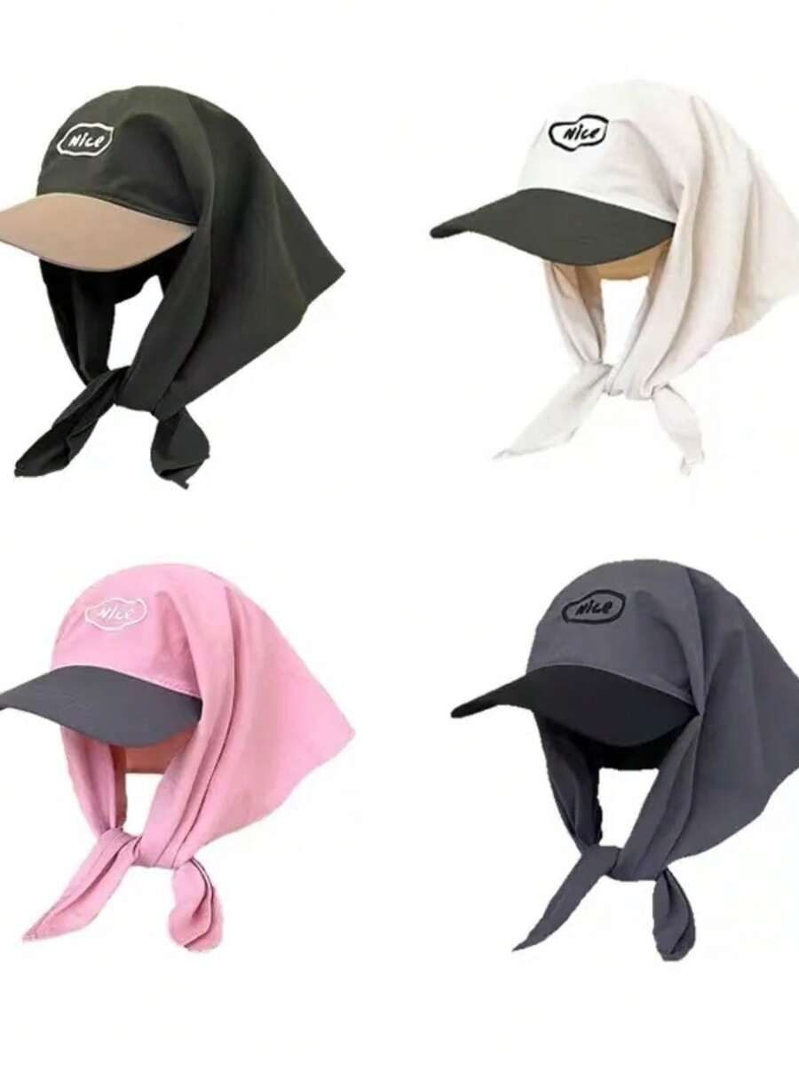 Mũ lưỡi trai kiểu Mỹ, khăn che nắng họa tiết kẻ caro phong cách hiphop đồng quê dành cho nữ, thích hợp cho mùa xuân/hè, đi biển hoặc đi nghỉ mát. - Nhiều màu - Xem 1