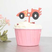 Two Fast Birthday Cupcake Toppers Boys Racing Theme Party Cupcake Toppers Checkered Flag Cupcake Picks For Birthday Race Car Theme 2nd Birthday Party Supplies Two Fast Second Birthday Decorations - As Pic - View 6