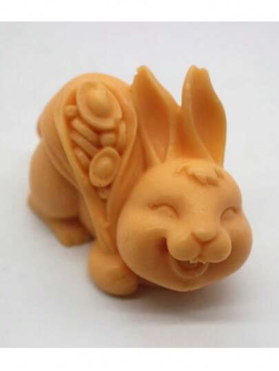 1pc Cartoon Rabbit Scented Candle Silicone Mold, DIY Easter Rabbit Fragrance Stone Decor Silicone Mold