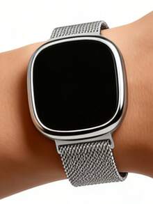 Men's Sports Bracelet, Magnetic Silver Electronic Watch Suitable For Daily Wear - Silver - View 3