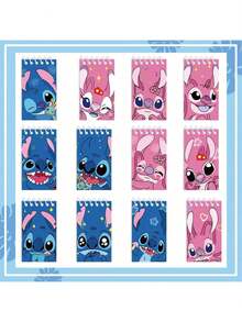Stitch Notebook, Cartoon Office Theme Diary, Suitable For Students And Office Use, Back To School Gift, Birthday Party Gift, Christmas Gift, Christmas Stocking Stuffer, Christmas Gift [Random Pattern Shipped], New Year Party And Event Gift, Back To School Essential - 6Pcs Random - View 3