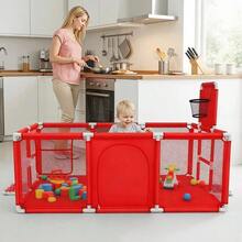 Corralitos Plegable Bebe Talla Grande Corral Gimnasio Juegos - Rojo - Ver 3