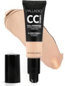 Crema CC de corrección de color de cobertura completa, sin aceite con péptidos, mejor para corregir el enrojecimiento y el tono desigual de la piel, Rich 52W - Feria 10C - Ver 11