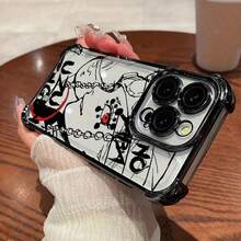 Funda de teléfono con diseño de anime y cómics populares europeos y estadios, estilo clásico japonés, adecuada para 16 16e 15 14 13 12 Mini 11 Pro Max lujo - Negro - Ver 5