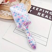Mermaid Transparent Hair Brush With Air Cushion And Laser Reflective Massage - Multicolor - View 6