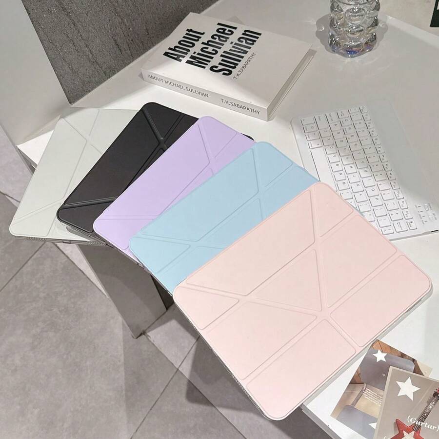 兼容 iPad 2 平板电脑保护套，智能休眠/唤醒功能，透明亚克力背板，可 DIY 定制，时尚 Y 型折叠，兼容 iPad SE 11 英寸 2023 平板电脑保护套，兼容华为 Matepad 11.5S/2025 Matepad 11.5 平板电脑保护套，Matepad SE 11 英寸保护套，适用于 Matepad//