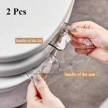 2个透明易用马桶座圈升降把手，马桶座圈增高器，马桶座圈开启器，固定把手，防污染，浴室配件，圣诞礼物，节日礼物，新年礼物 - 多色 - 查看 7