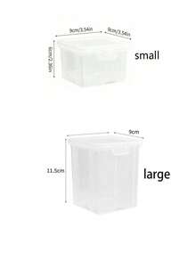 Hộp đựng phụ kiện tóc trong suốt có nắp đậy, xếp chồng được (6 chiếc/4 chiếc/2 chiếc/1 chiếc) - Chống bụi, chống nước, chống ẩm, hộp đựng trang sức và dây buộc tóc, hộp nhựa để bàn hiện đại, đa năng, hình chữ nhật, hộp đựng trang sức. - Trong sáng - Xem 6