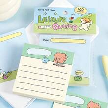 100 Tờ Giấy Ghi Nhớ Hình Hoạt Hình Dễ Thương, Giấy Không Dính, Sổ Nhật Ký, Giấy Ghi Chú Dán Tủ Lạnh, Giấy Ghi Nhớ Hình Động Vật Đáng Yêu, Đồ Dùng Học Tập Cần Thiết - Một cỡ - Xem 8
