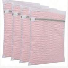 1/4个蜂窝网眼精致衣物洗衣袋，网眼面料耐用可重复使用，适用于精致衣物洗涤，旅行收纳内衣袋，涤纶洗衣袋，加厚网眼洗衣篮，洗衣机专用洗衣袋，胸罩袋，家用洗衣袋套装，白色洗衣袋，适用于袜子、胸罩、口罩、衣物等。 - 彩色 - 查看 2