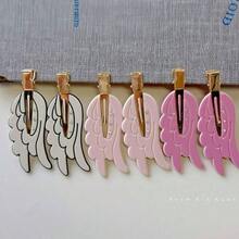 Cute Wings Fun Hair Clip No Trace Hairpin Korean Style Dopamine Makeup Side Panel Bangs Clip Hair Accessory - 粉色 - 查看 8