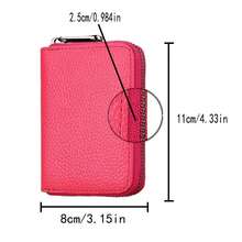 1pc High-Quality PU Leather Mini Card Holder - 22 Slots Name Card Case, Wallet Credit Card Holder, Compact Design, Durable & Fashionable, Unisex - Single Piece - View 4