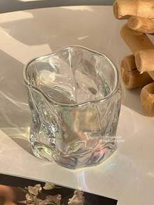 Cabin Kangaroo 1pc Asymmetrical Glass Cup, Unique High-End Household Water/Coffee/Milk Tumbler - Multicolor - View 9