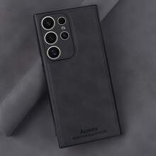 1个Aunote极简奢华PU皮革超薄手机壳，TPU软边框全方位保护，适用于三星S26/26，男女通用手机壳礼品 - 黑色 - 查看 2