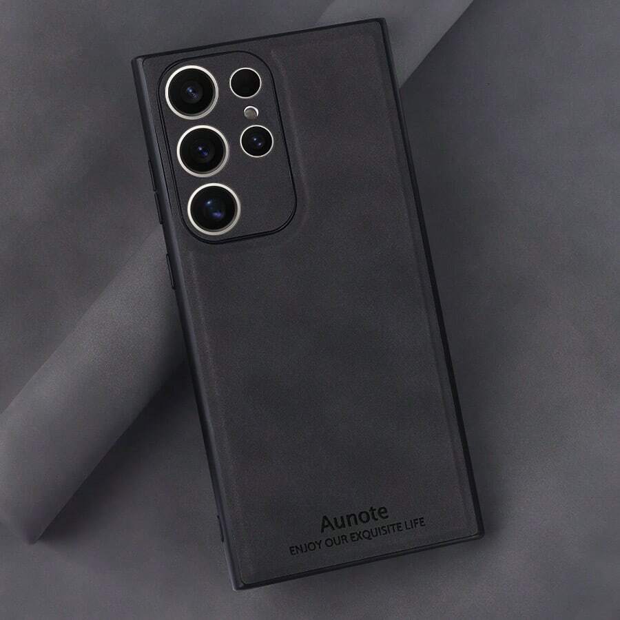 1个Aunote极简奢华PU皮革超薄手机壳，TPU软边框全方位保护，适用于三星S26/26，男女通用手机壳礼品