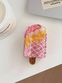 1pc Girls' Cute & Fun Multicolor Ice Cream/Popsicle Hair Clip - Multicolor - View 10