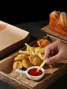 50/100/200张食品包装纸，三明治包装纸，烘焙纸，防水防油托盘纸，面包、三明治、烧烤防油垫纸，烘焙煎炸吸油纸，零食垫纸，英文报纸，托盘蜡纸 - 棕色 - 查看 3