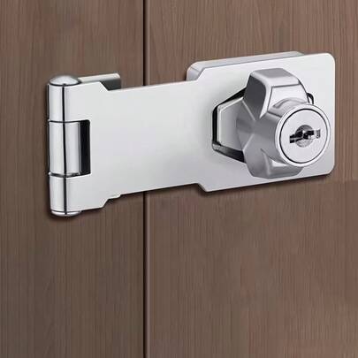 一套家具安全锁，含2把钥匙和8颗安装螺丝，附带螺丝刀，安装简便，防盗挂锁，适用于橱柜、邮箱、抽屉、衣柜等，可用于柜子、邮箱、抽屉和门，家具锁 | 现代安全锁 | 耐用金属锁