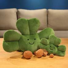 Muñeco de peluche suave y adorable con forma de trébol de cuatro hojas, ideal como decoración de escritorio y hogar, regalo perfecto para bodas, Día de la Madre, Día del Niño y cumpleaños de niños y niñas - Multicolor - Ver 7