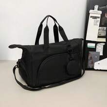 防水尼龙手提包，带可拆卸零钱包，大容量旅行手提包，多口袋设计，多功能女士单肩包，健身通勤手提包 - 彩色 - 查看 2