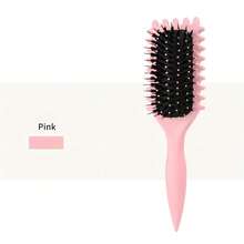 1pc Curl Defining Brush Curly Hair Brush With Bristle Special Design Curl Define Styling Brush For Women Men - 1件-粉紅色 - 查看 8