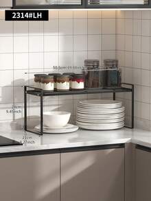 1/2 piezas Estante de almacenamiento de cocina, organizador de mostrador de metal para utensilios de cocina, especias y herramientas de cocina - Multicolor - Ver 9