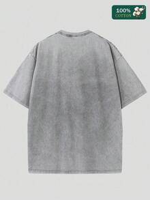 Disney Printed Wash Water T-Shirt,Disney Cute And Fun Daisy Print  T-Shirts,Unisex,High-Quality Pure Cotton T-Shirt,Suitable For All Seasons, Comfortable And Breathable| Exquisite Design | The Best Choice For Giving Gifts - 灰色 - 查看 4