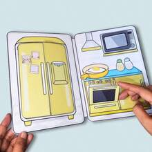 家庭儿童益智安静书贴纸套装，儿童安静书DIY手工材料，缓解压力，促进认知发展，互动手工游戏 - 彩色 - 查看 4