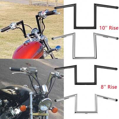 Motorcycle Handlebar 8 10 Rise 1 Ape Hanger Handlebar Drag Shadow VT750 VLX Bobber Spring Easter Gift