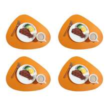 4件套黑色仿皮餐垫，耐磨可水洗，防滑耐热，易于清洁 - 彩色 - 查看 24