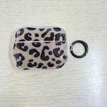 Funda para auriculares con estampado de guepardo y leopardo compatible con Pro 3, compatible con iPhone, funda para auriculares compatible con 1/2, nueva funda protectora para auriculares inalámbricos compatible con 3/Pro/Pro2, regalo para novio/novia - Gris - Ver 5