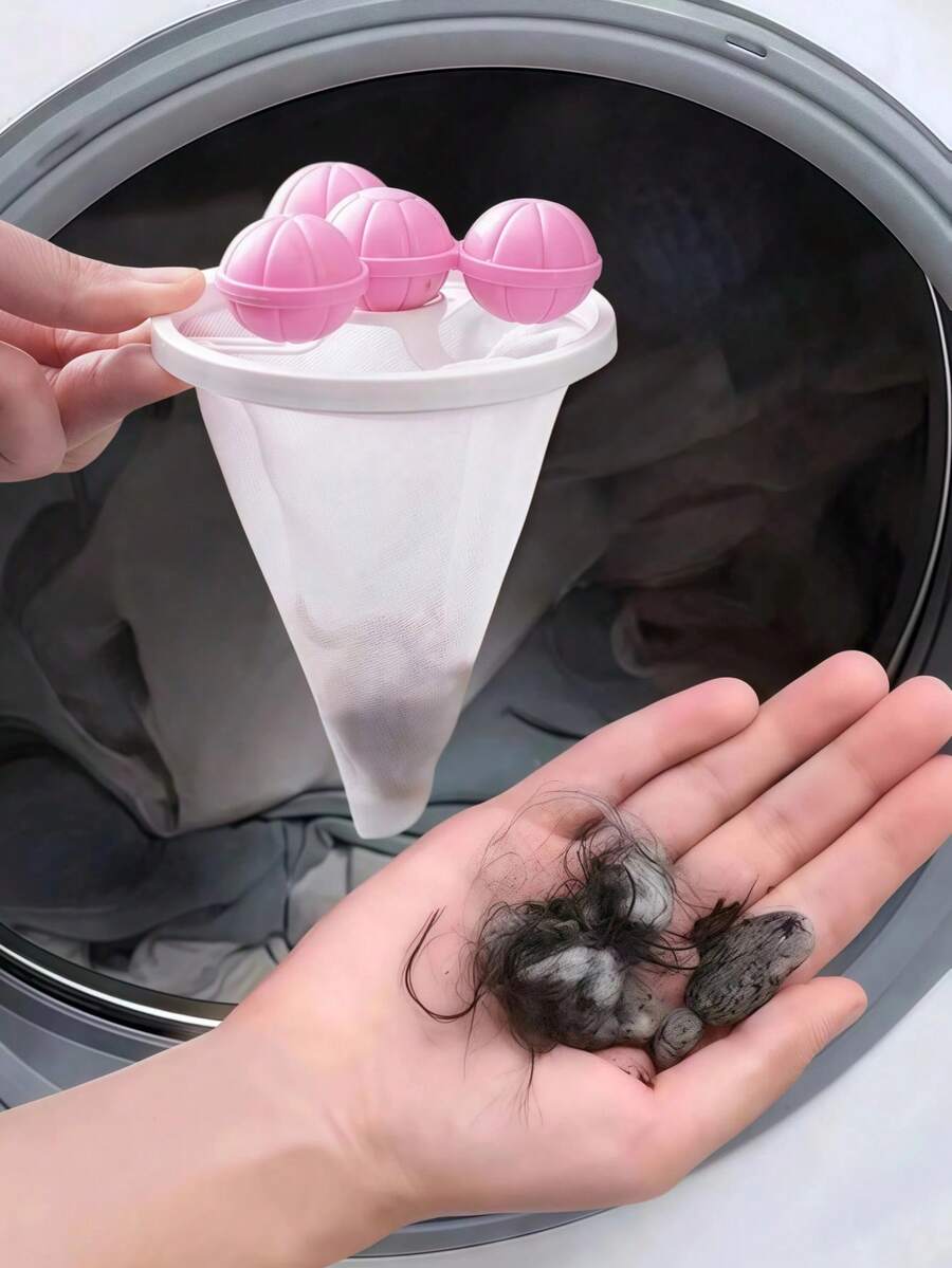 Luckybutterfy Reusable Washing Machine Cleaning Balls, Prevent Pilling, Remove Lint From Filter, Pet Hair Collector, Fabric Defuzzer, Cleaning Supplies, Home Essentials (Random Style Shipped) - Multicolor - View 1