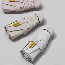 Compact Portable Capsule Umbrella, Double-Layer Black Coating Sun & Rain Umbrella, UV Protection Sunshade - Multicolor - View 6