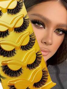 3D Mango Curl False Eyelash (5 Pairs Set/Naturally Stretching Eye Tail - View 7