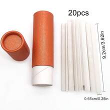 2pcs Pen Holder + 20pcs Refill Disappearing Marking Chalk, New Retractable Invisible Marking Pen, High Temperature Vanishing Marking Powder For Clothing Sewing, Refillable Wax Chalk Pencil - [Retractable Invisible Pen] 2 Pens + 20 Refills - View 4